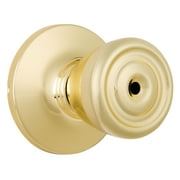 Brinks Interior Locking Privacy Tulip Style Doorknob, Polished Brass Finish