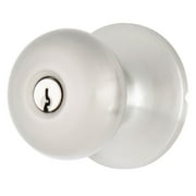 Brinks Keyed Entry Mushroom Doorknob, Satin Nickel Finish