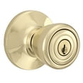 thumbnail image 1 of Brinks Keyed Entry Tulip Style Doorknob, Polished Brass Finish, 1 of 15