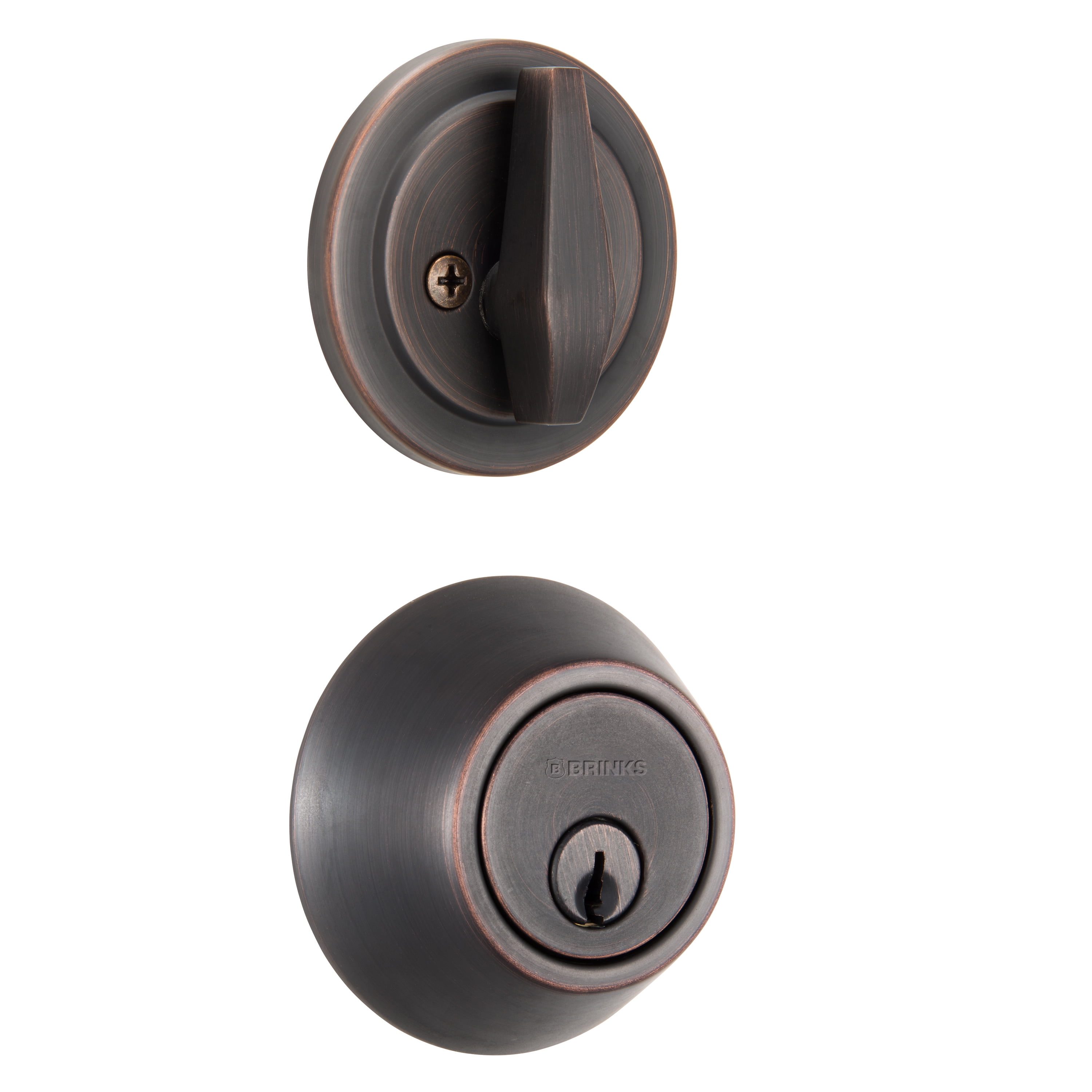 Brinks Keyed Entry Tuscan Bronze Single Cylinder Deadbolt
