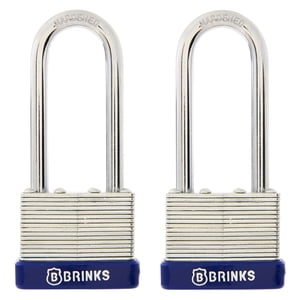 Brinks Laminated Steel Keyed Padlock 40mm, 2-Pack