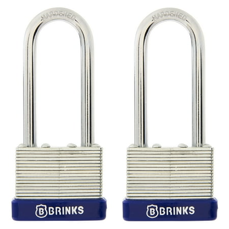 Brinks, Laminated Steel 40mm Keyed Padlock 2 Pack-$8