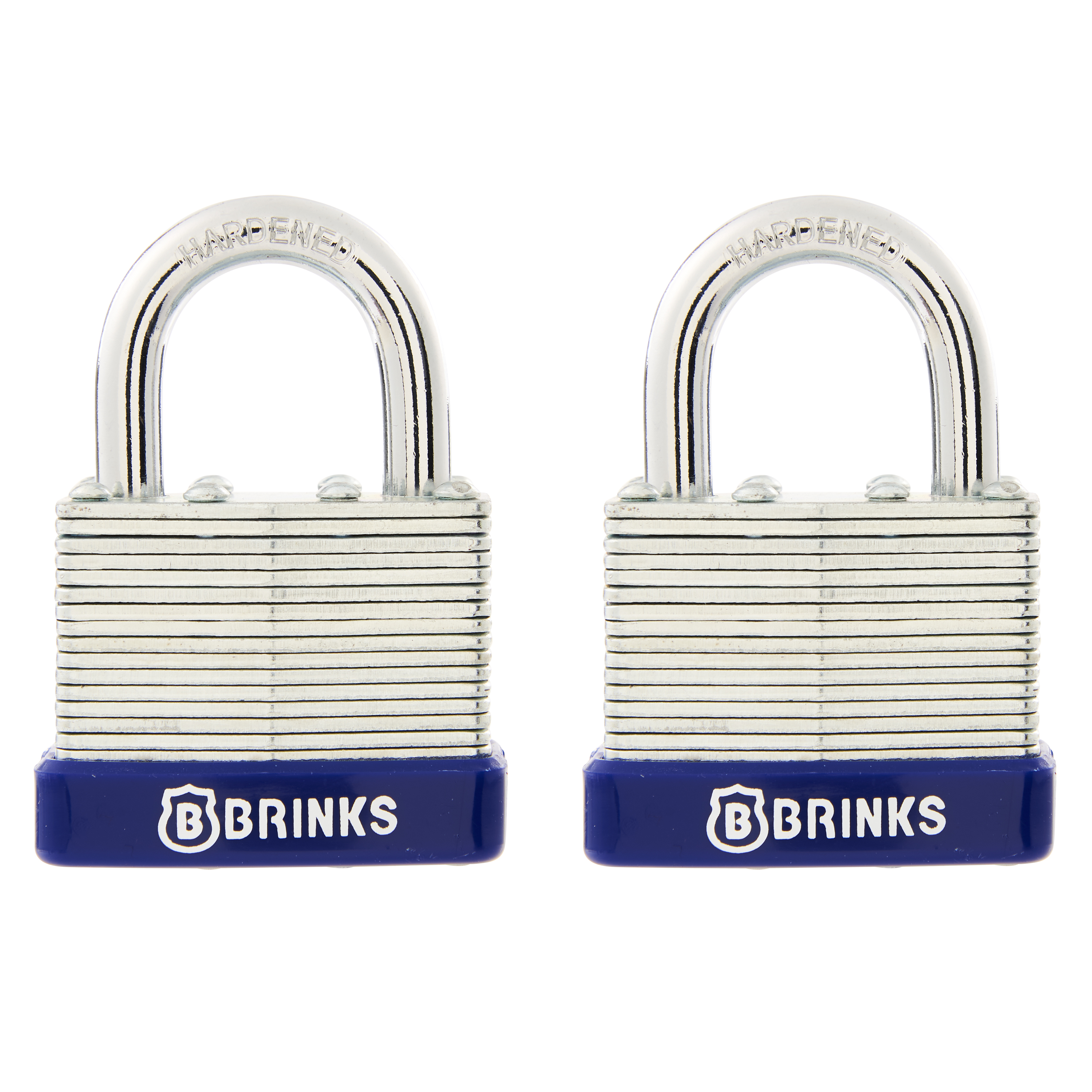 Brinks Laminated Steel 40mm Keyed Padlock with 7/8in Shackle, 2 Pack - image 1 of 9