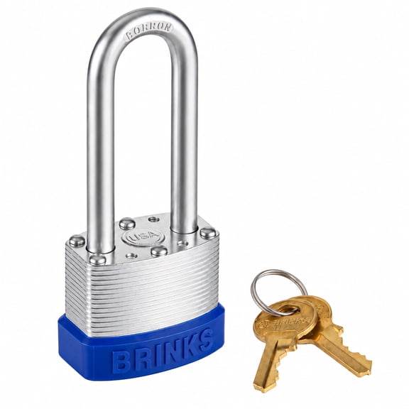 Brinks Laminated Steel 44mm Keyed Padlock with 2 1/2in Shackle