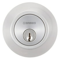 Brinks Mobile Home Single Cylinder Deadbolt Lock, Stainless Steel Finish
