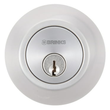 Brinks Mobile Home Single Cylinder Deadbolt Lock, Stainless Steel Finish