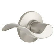 Brinks Non-Locking Passage Modern Wave Style Lever Doorknob, Satin Nickel Finish