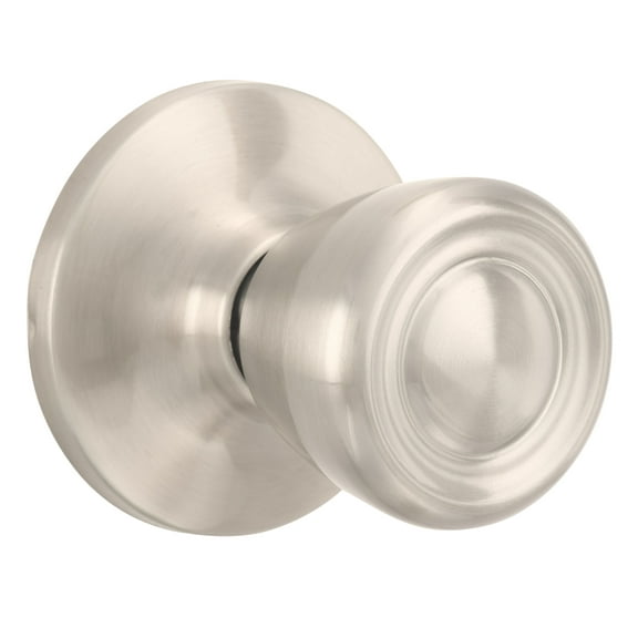 Brinks Non-Locking Passage Tulip Style Doorknob, Satin Nickel Finish