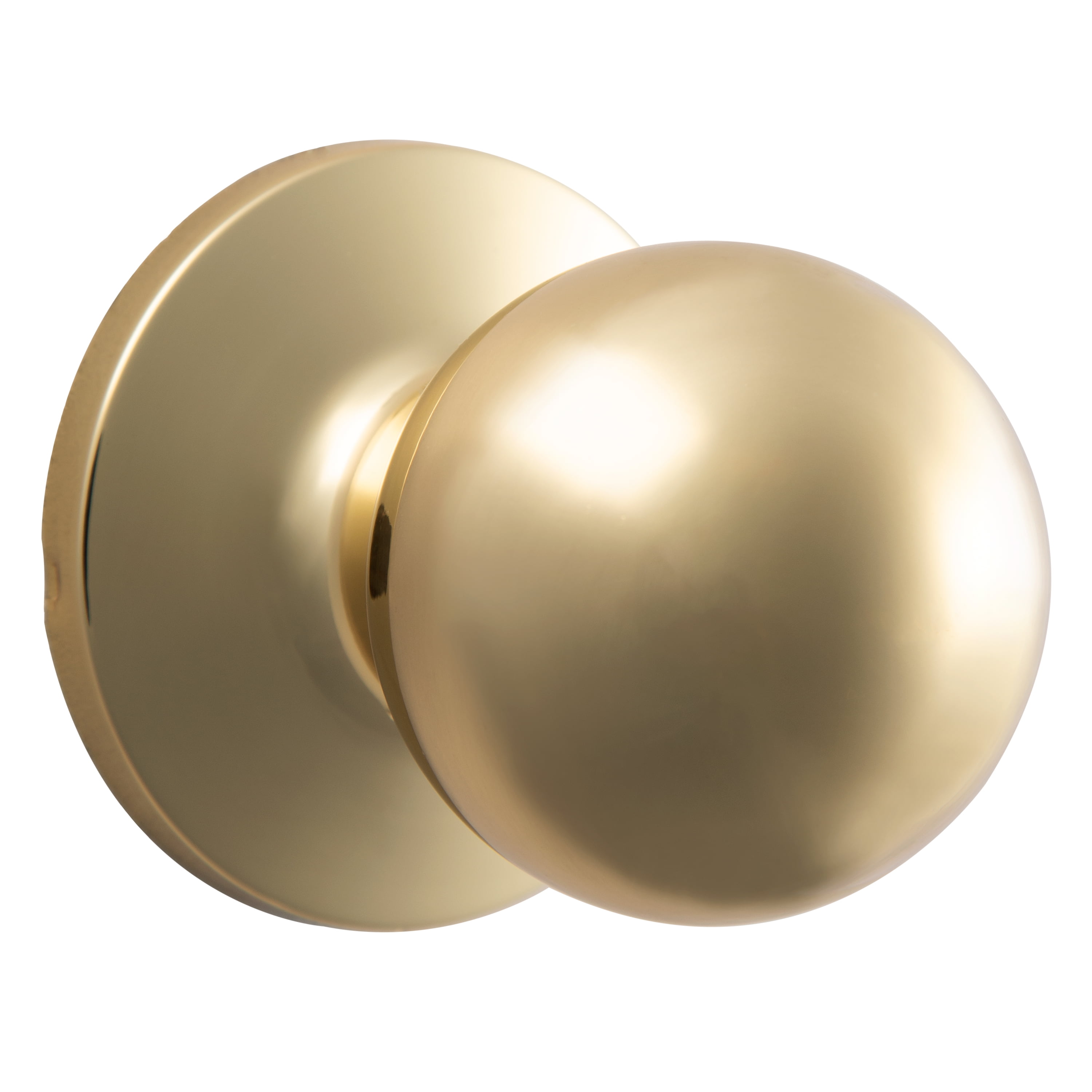Brinks Passage Hall/Closet Classic Ball Style Doorknob, Polished Brass Finish
