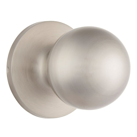 Brinks Passage Hall/Closet Classic Ball Style Doorknob, Satin Nickel Finish
