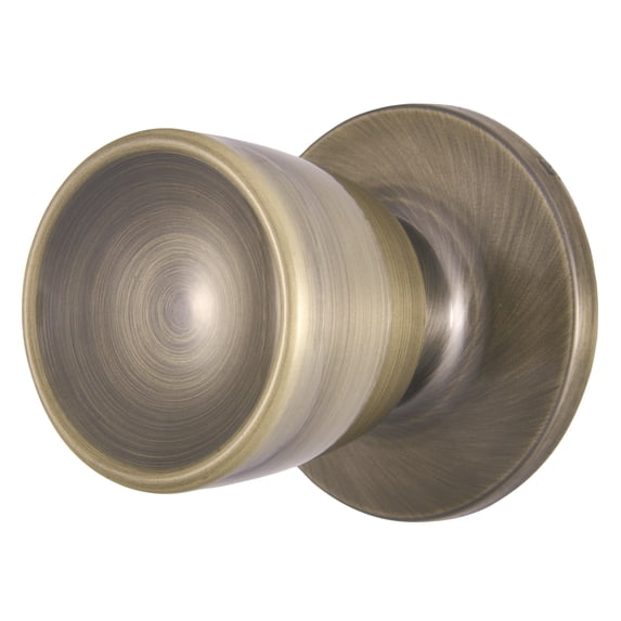 Brinks Passage Hall/Closet Classic Bell Style Doorknob, Antique Brass Finish