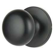 Brinks Passage Mushroom Doorknob, Matte Black Finish