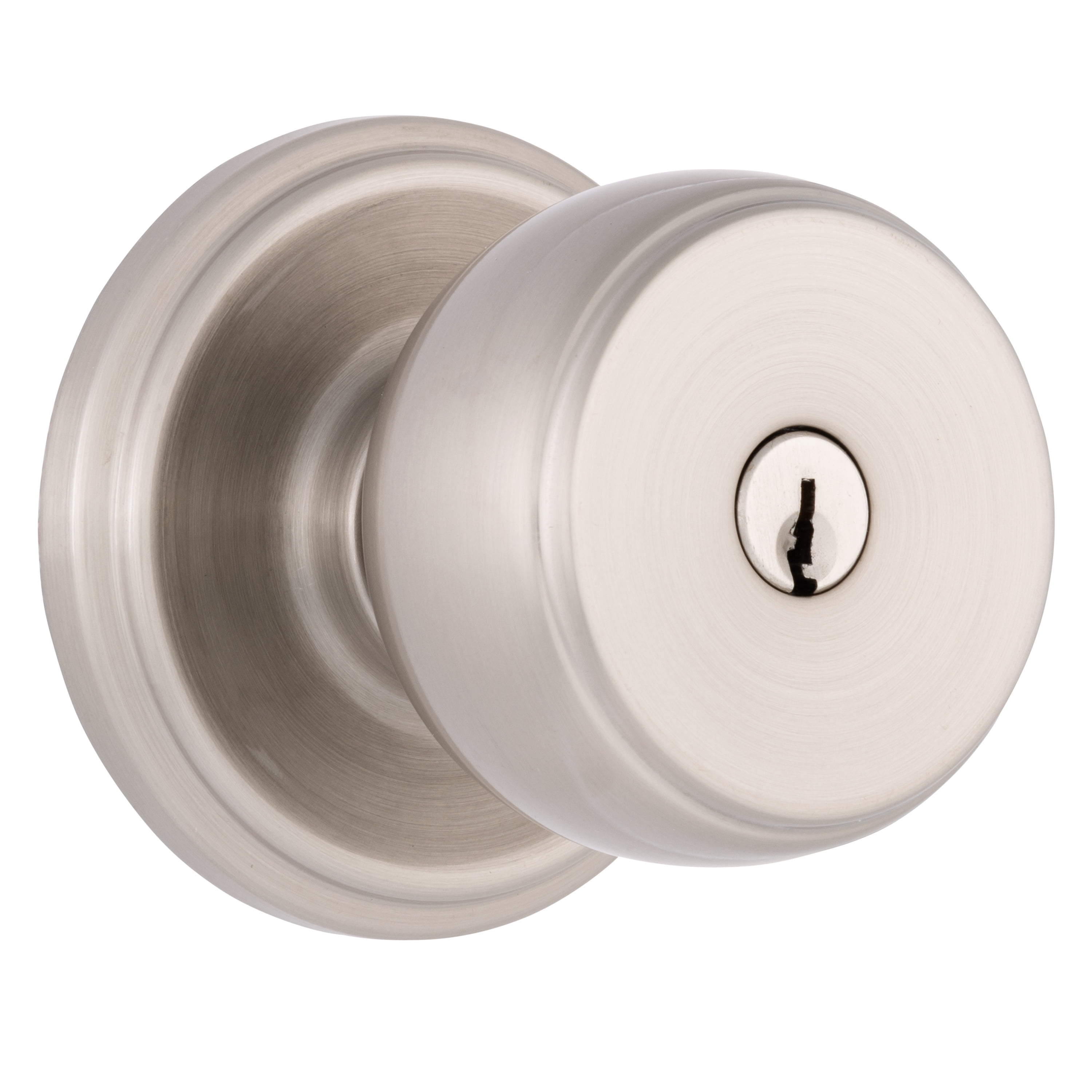 Brinks Push Pull Rotate Ganyon Keyed Entry Doorknob in Satin Nickel