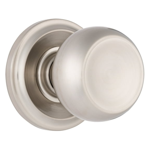 Brinks Push Pull Rotate Stafford Interior Non-Locking Doorknob in Satin Nickel