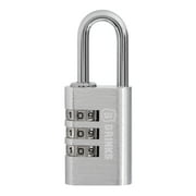 Brinks Resettable 3-Dial Combination Padlock, 28mm Aluminum Body with 1in Shackle