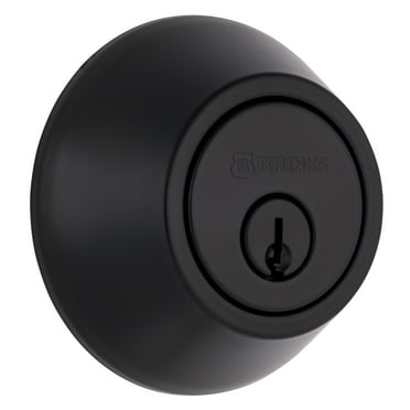 Brinks Single Cylinder Deadbolt, Matte Black Finish