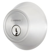 Brinks Single Cylinder Deadbolt Lock, Satin Nickel Finish