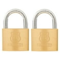 thumbnail image 1 of Brinks Solid Brass 40mm Keyed Padlock with 7/8in Shackle, 2 pack, 1 of 7