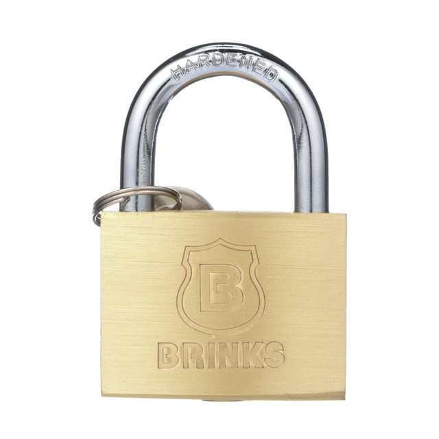 Brinks Solid Brass 50mm Keyed Padlock with 1in Shackle