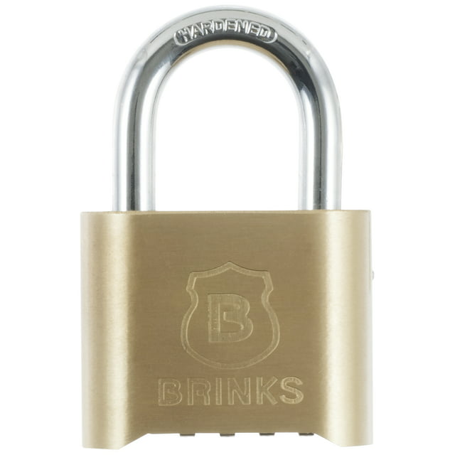 Brinks Solid Brass 50mm Resettable Combination Padlock with 1in Shackle