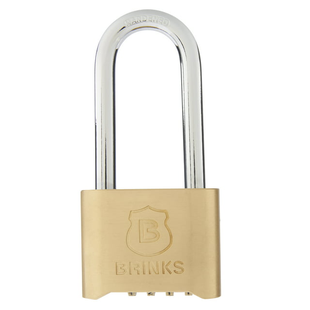Brinks Solid Brass 50mm Resettable Combination Padlock with 2in Shackle