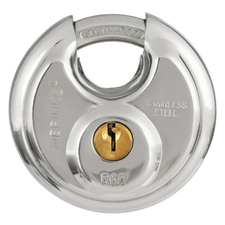 Brinks Stainless Steel 60mm Keyed Discus Padlock with 7/16in