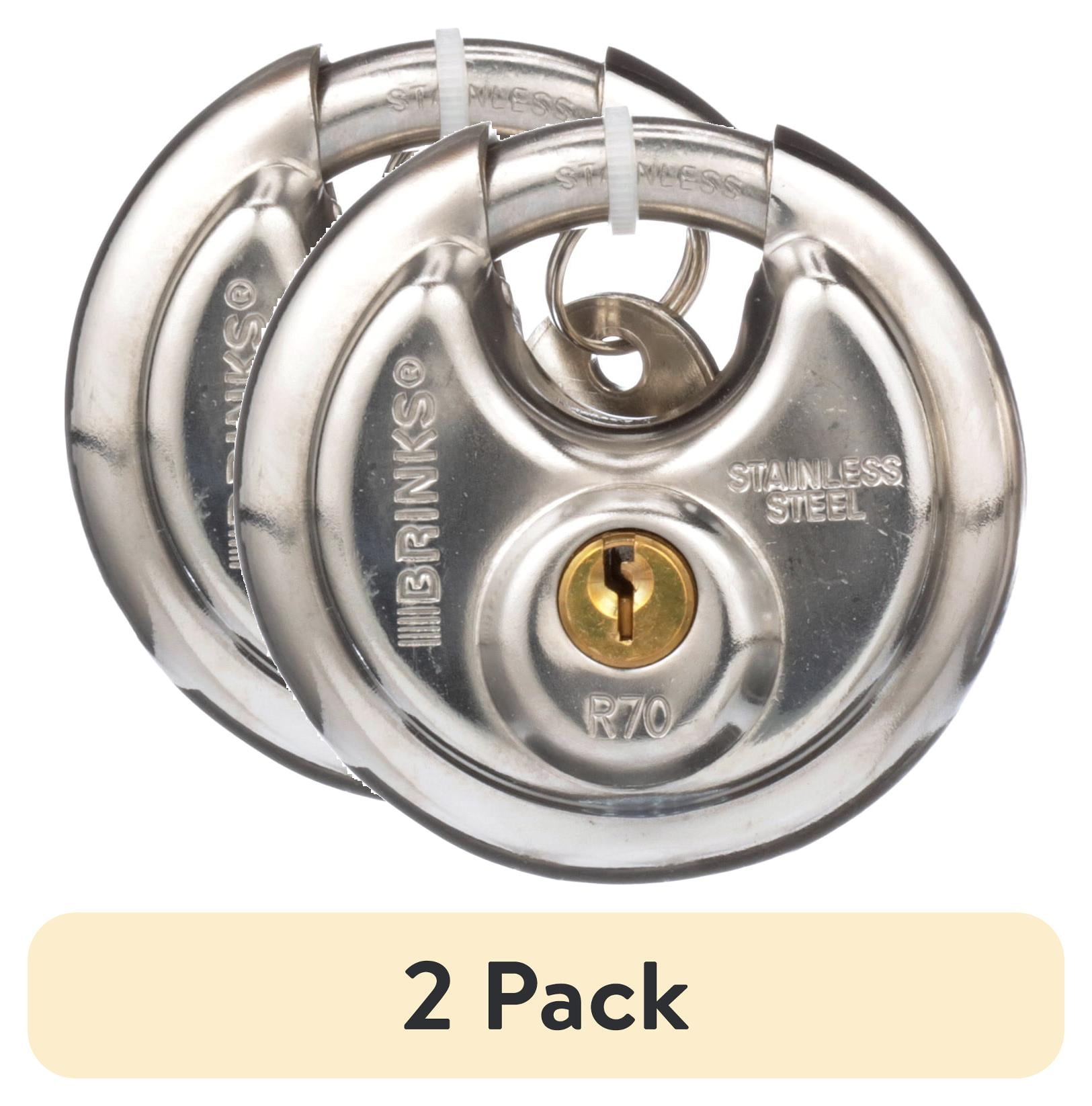 70mm Chrome Plated Stainless Steel Discus Padlock Set