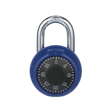 Brinks Steel 48mm Blue Combination Dial Padlock with 1-11/25 Shackle