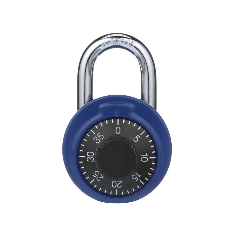 Brinks Steel 48mm Blue Combination Dial Padlock with 1-11/25