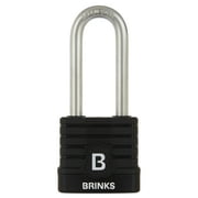 Brinks Weather Resistant Laminated Steel Keyed Padlock 44mm Body with 2-3/8 inch Shackle