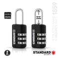 thumbnail image 1 of Brinks Zinc Diecast 20mm Combination Sport Padlock with 13/16in Shackle, 2 Pack, 1 of 9