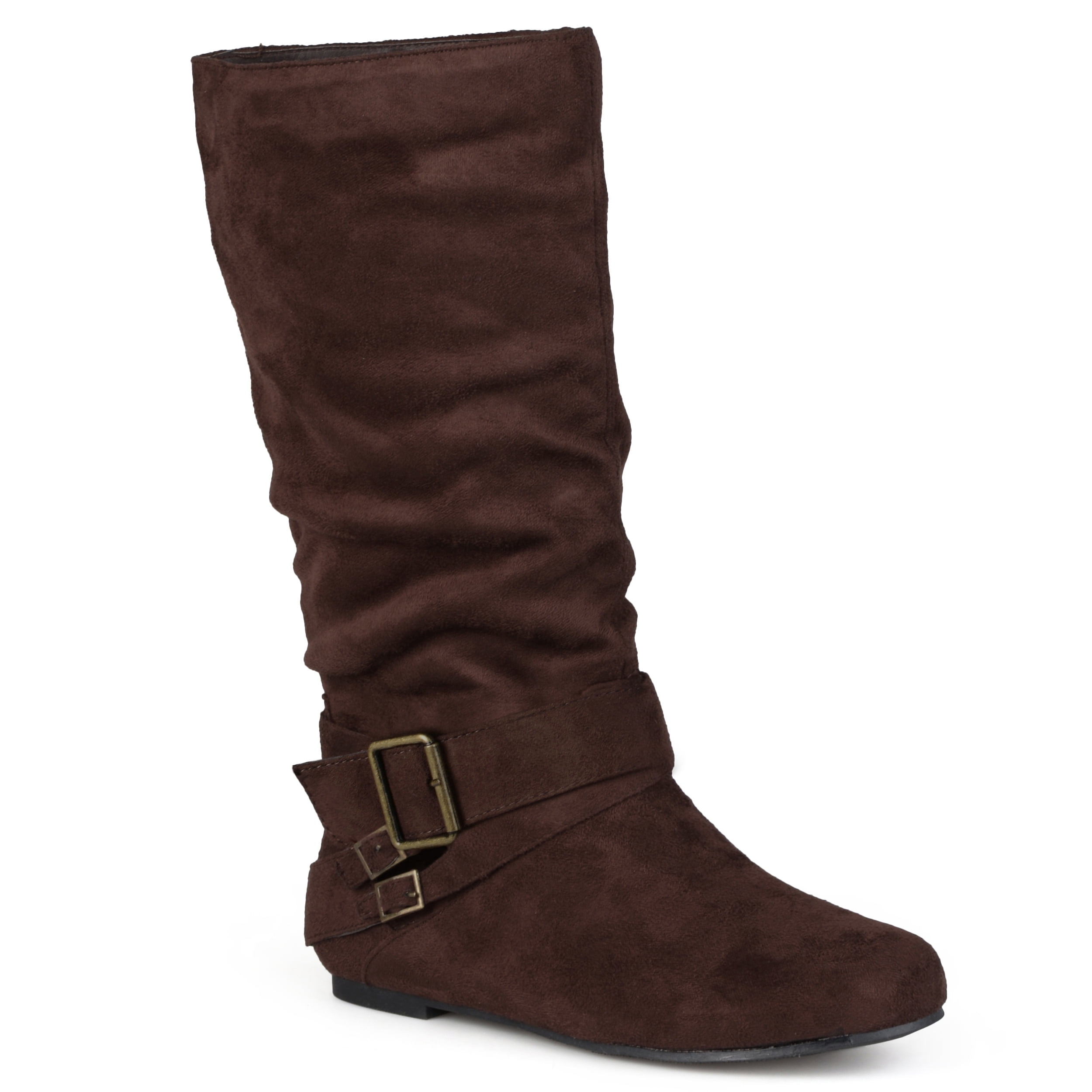 Brinley Co. Buckle Mid-Calf Slouch Boot (Women's) - Walmart.com