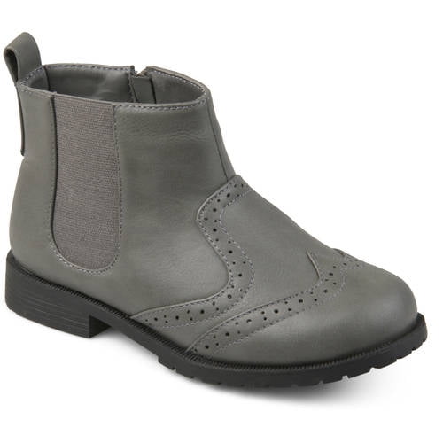 Brinley Co. Toddler Boy s Wingtip Faux Leather Chelsea Boots Walmart