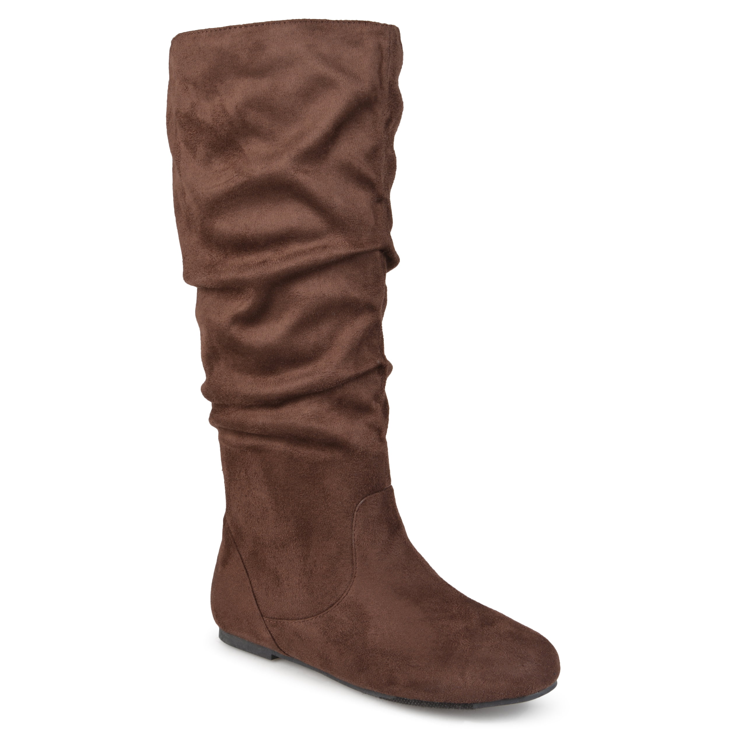 Brinley Co. Wide Calf Slouch Microsuede Boots (Women's) - Walmart.com