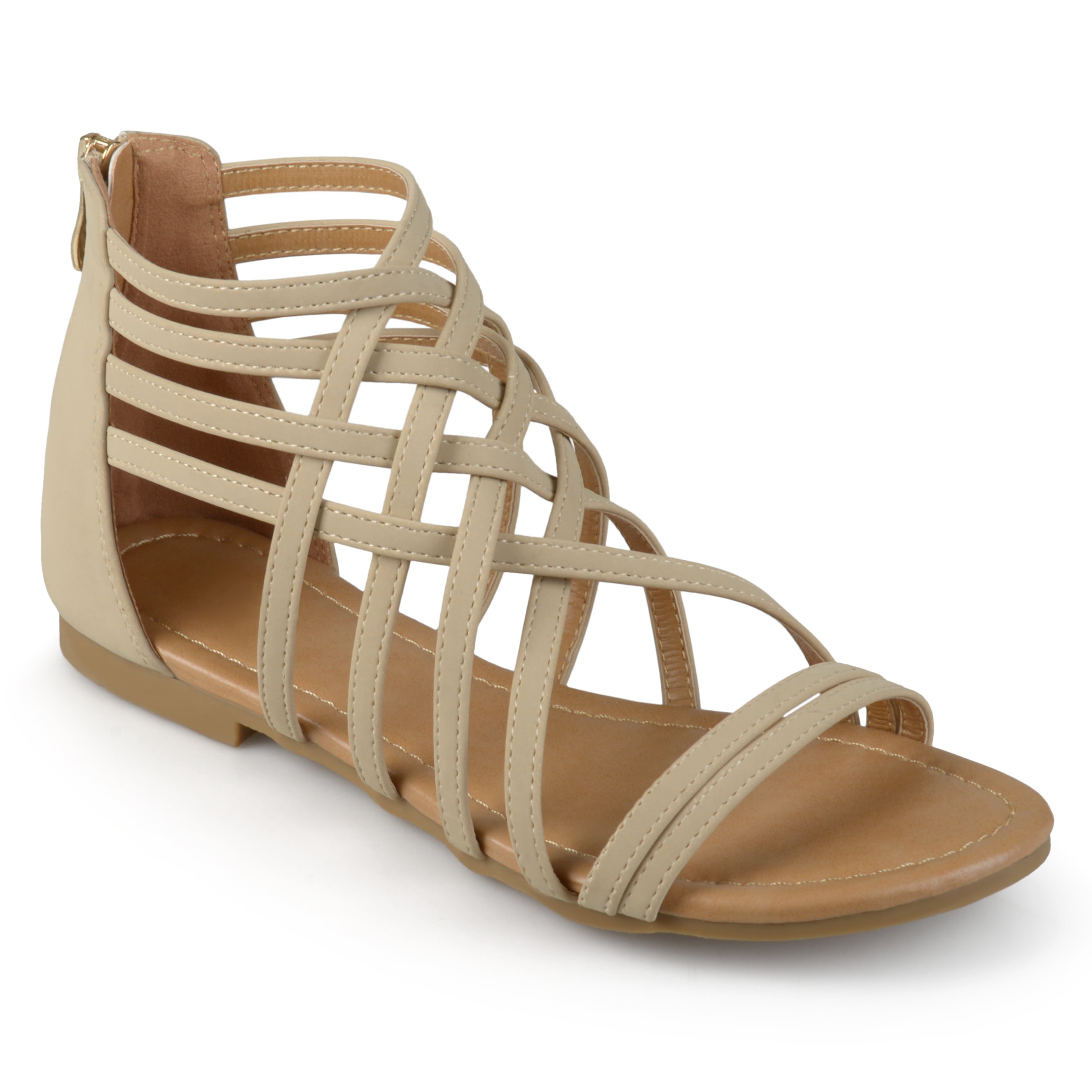 Brinley Co. Wide Width Strappy Gladiator Flat Sandals (Women's ...