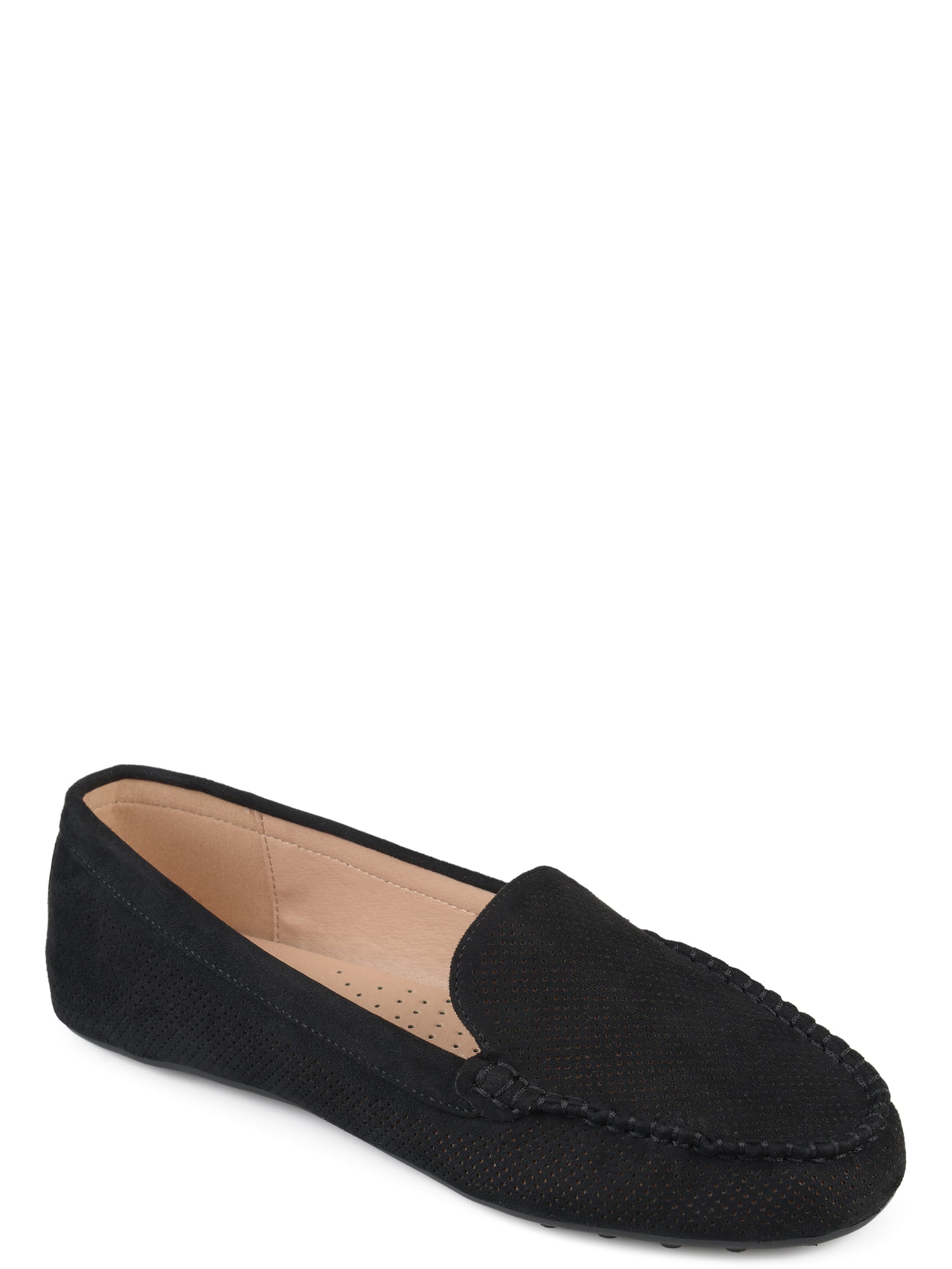 Brinley Co. Wome'ns Comfort Sole Faux Nubuck Laser Cut Loafers ...