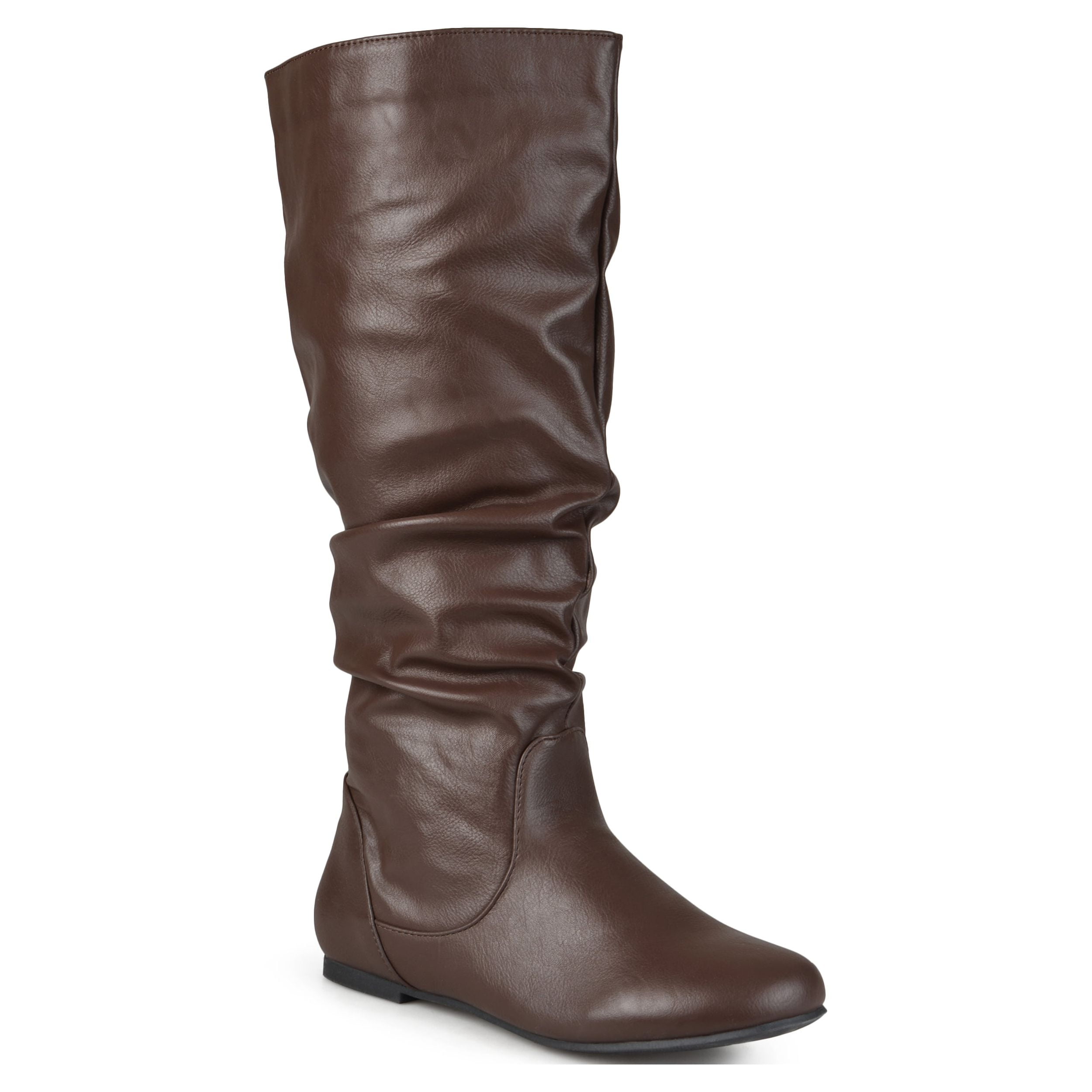 Brinley Co. Women's Extra Wide-Calf Mid-Calf Slouch Riding Boots ...