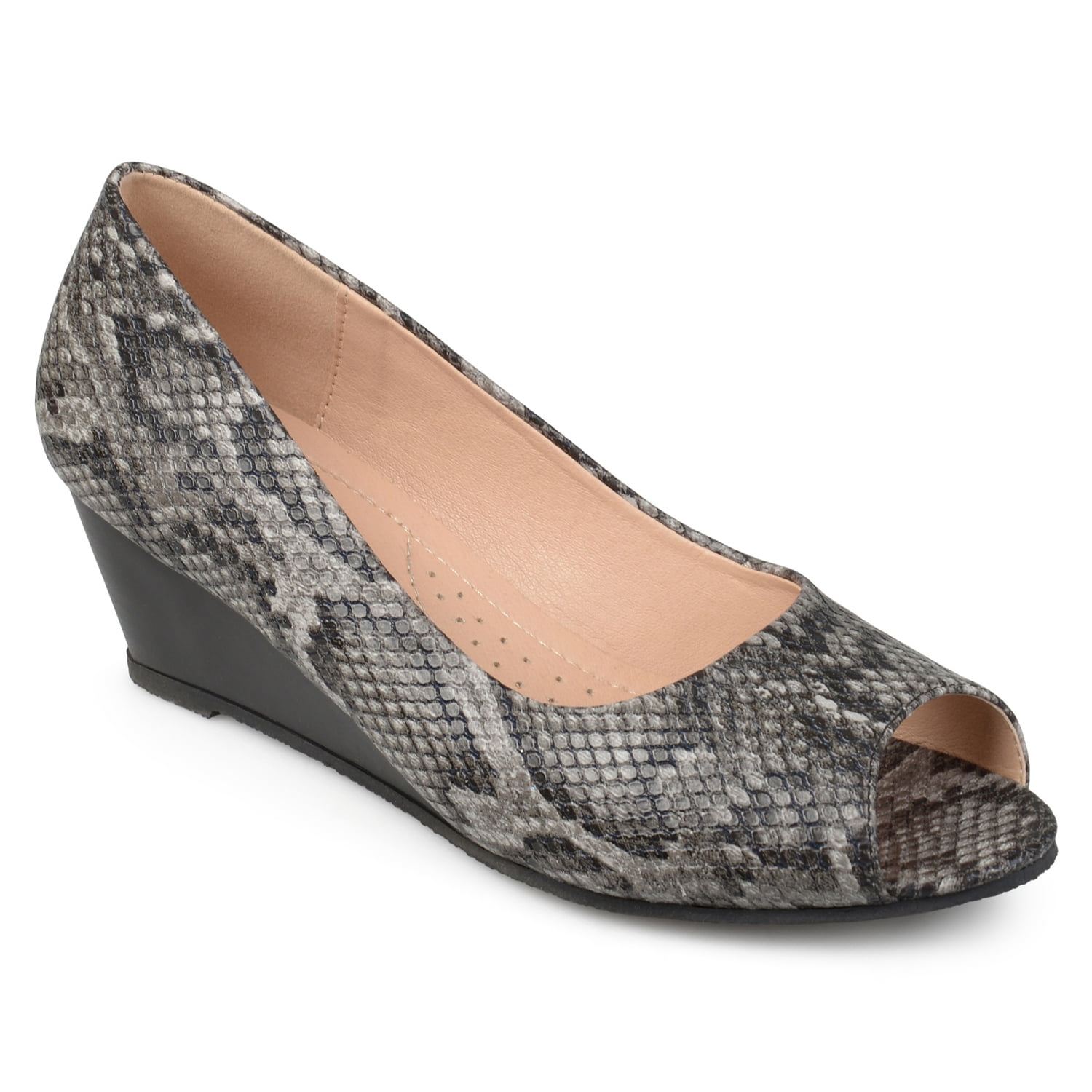 Brinley Co. Women's Jeweled Open-Toe Wedge Sandals - 2.5 Inch Heel, Back Zip Closure, Chic & Comfortable