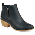 thumbnail image 1 of Brinley Co. Women's Faux Leather Stacked Heel Side Zip Booties, 1 of 8