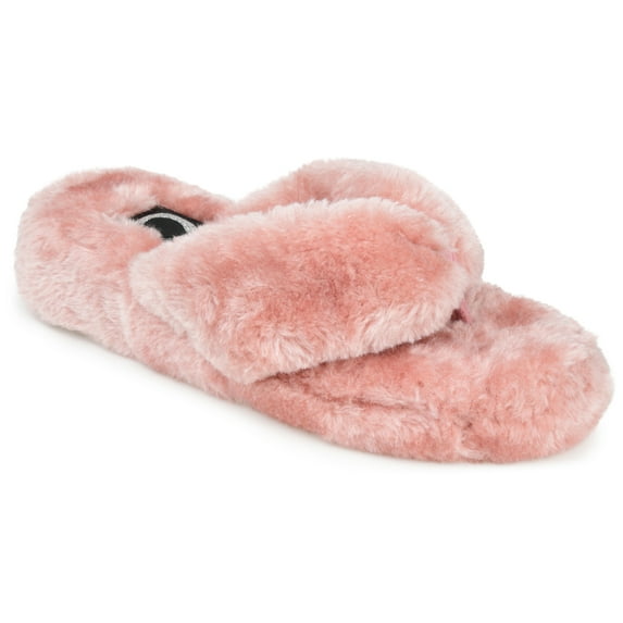 Brinley Co. Women's Soft Faux Fur Slip On Slippers