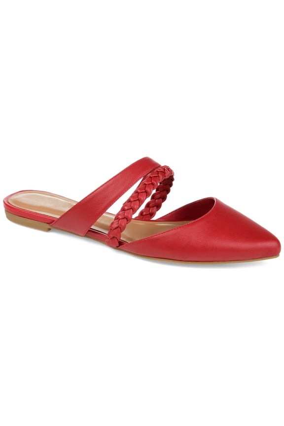 Womens Braided Strap Pointed Toe Slide