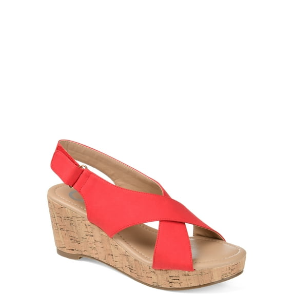 Brinley Co. Womens Crisscross Wedge Sandal