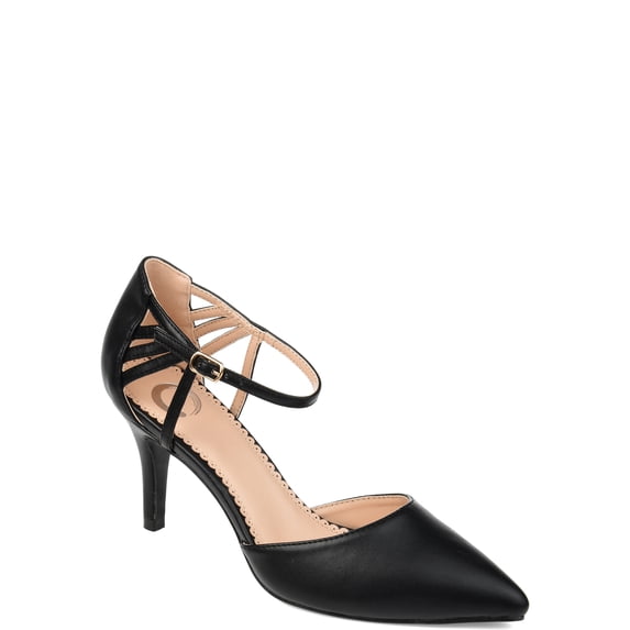 Brinley Co. Womens Cut-out Ankle Strap Pump