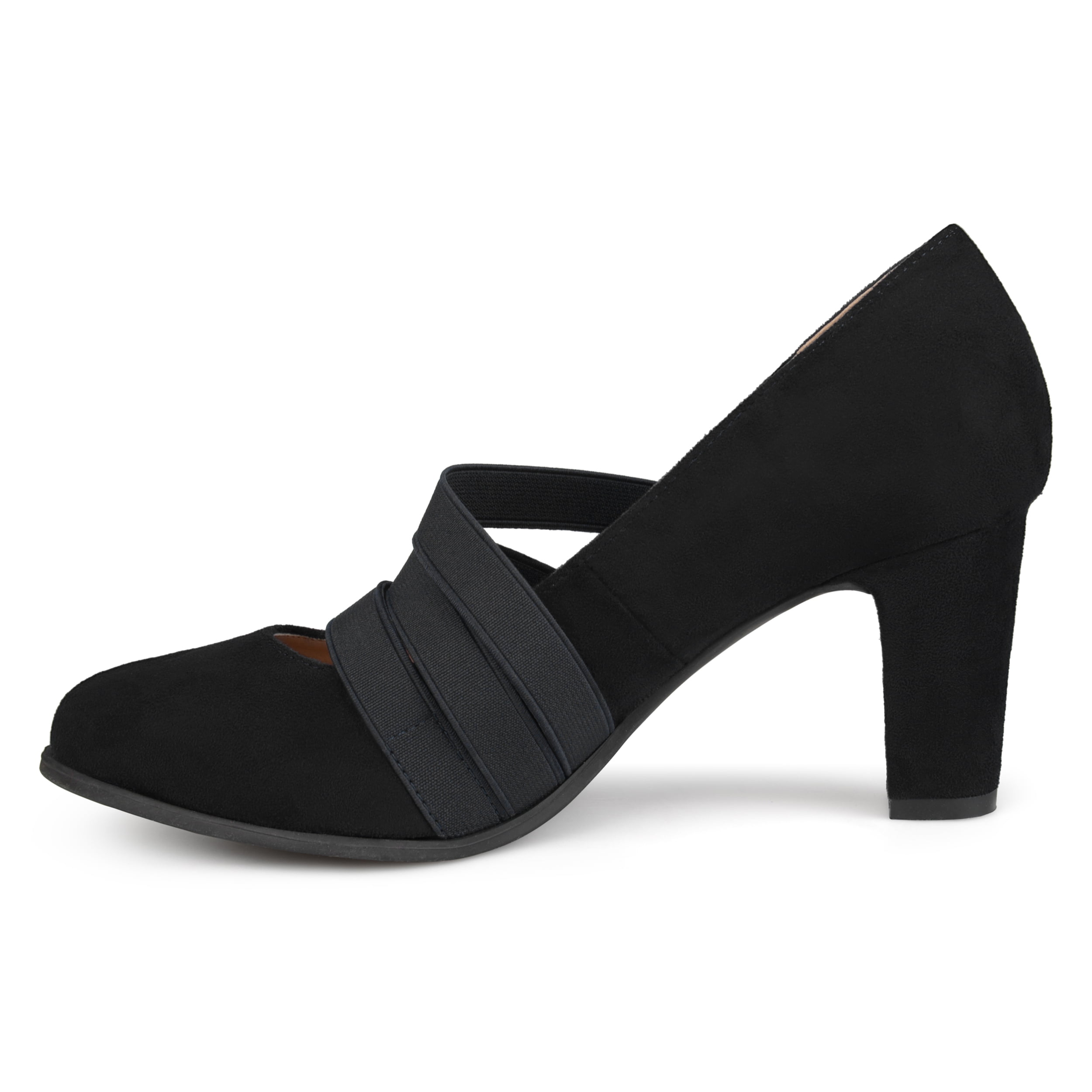 Faux suede hotsell chunky heels