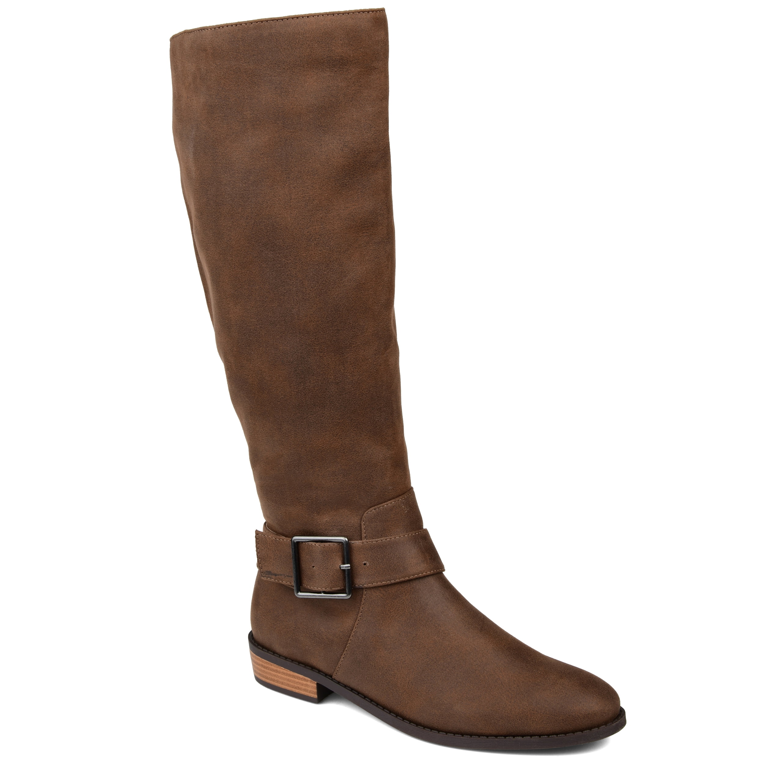 Brinley Co. Womens Knee-high Buckle Riding Boot