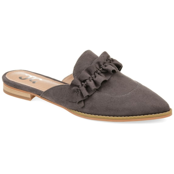 Brinley Co. Womens Ruffle Mule Flat