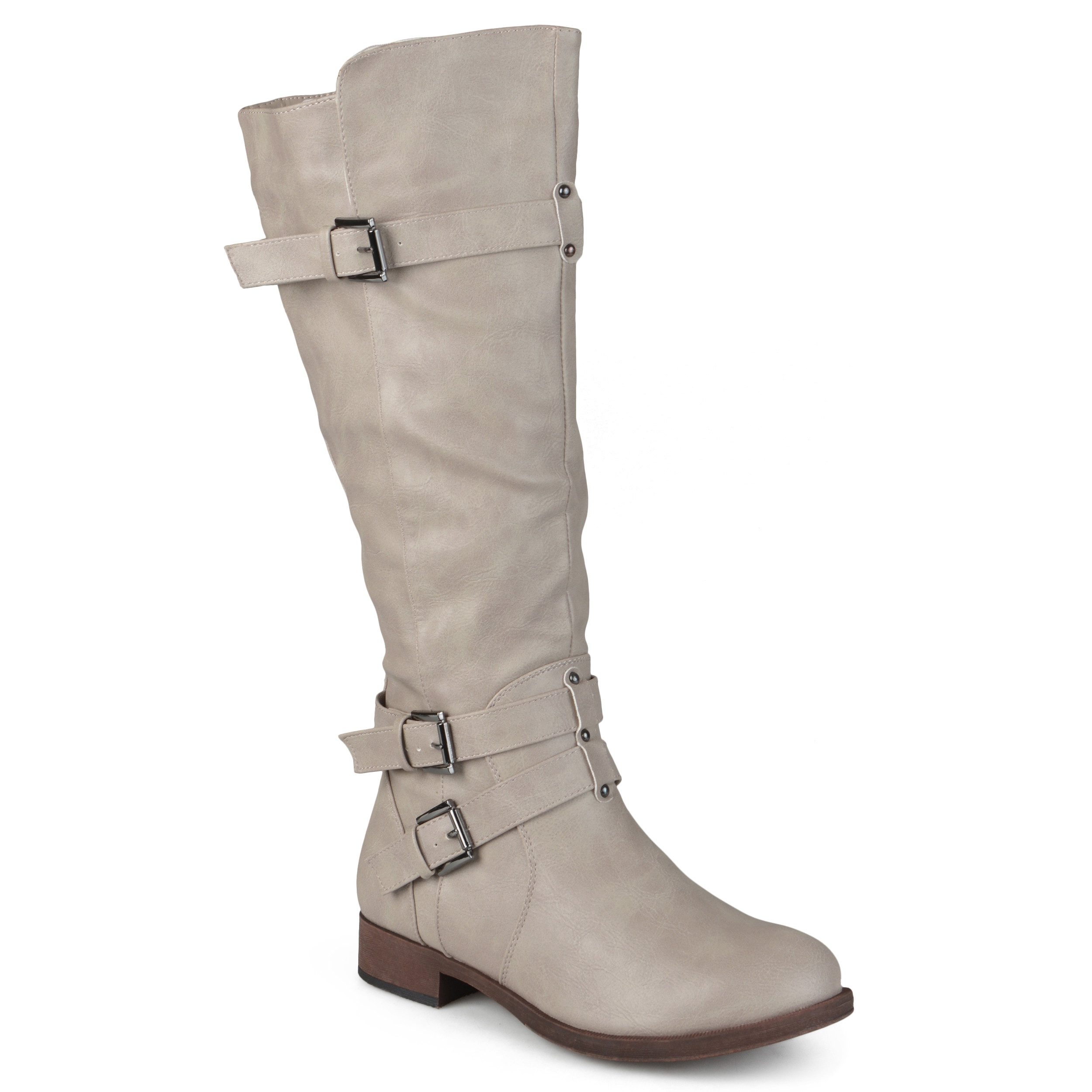 Brinley Co. Womens Tall Wide Calf Buckle Detail Boots - image 1 of 9
