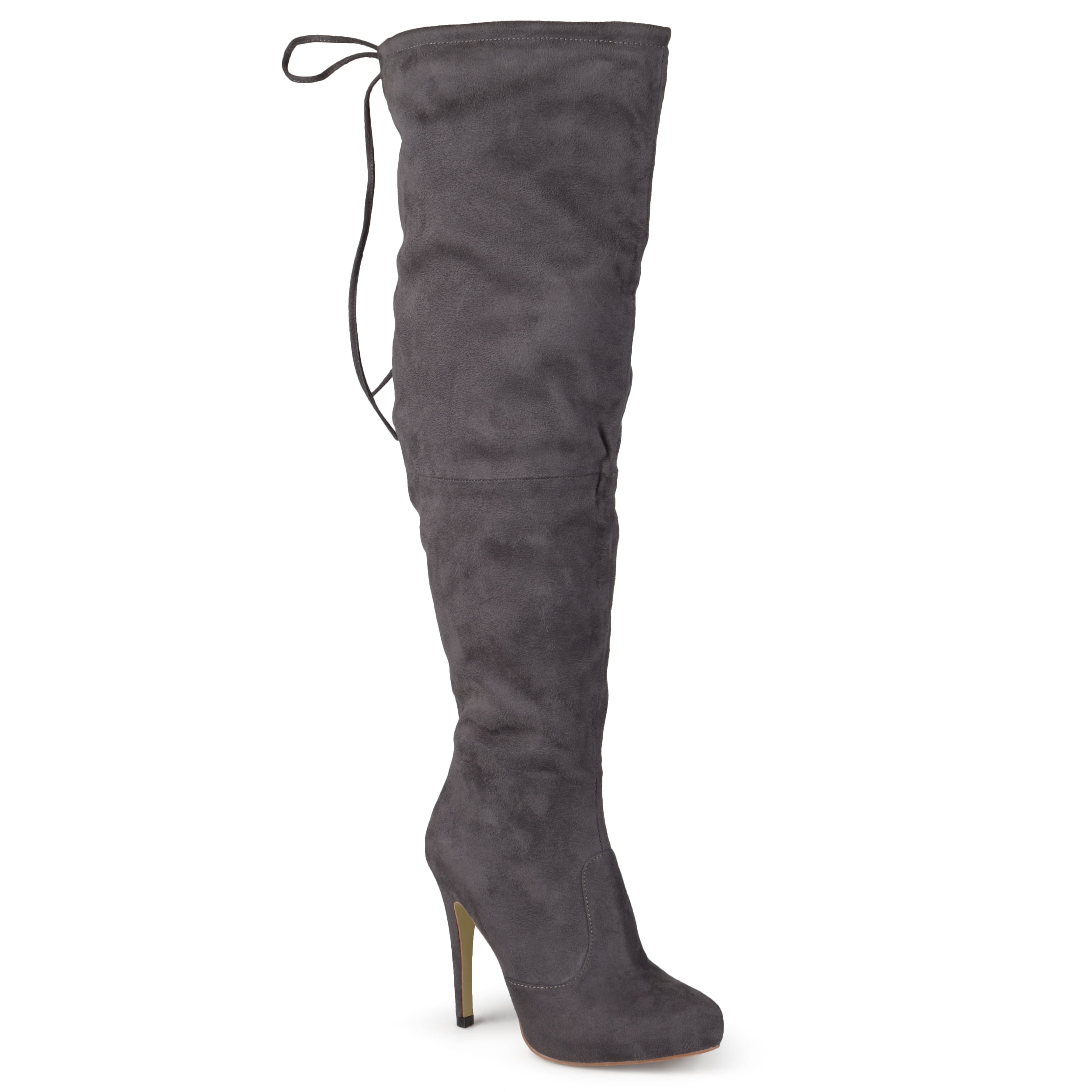 Brinley Co. Womens Wide Calf High Heel Over-the-knee Boots - Walmart.com