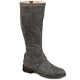 thumbnail image 1 of Brinley Co. Womens Wide Calf Weave Detail Riding Boot, 1 of 8