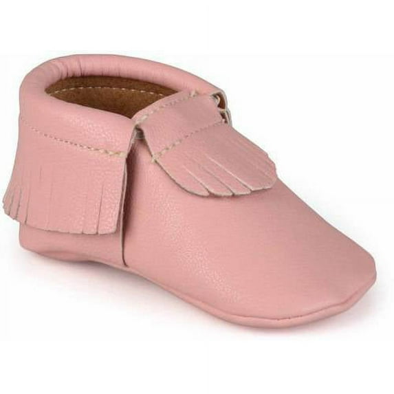 Brinley Kids Baby Infant Toddler Faux Leather Fringed Moccasin Booties